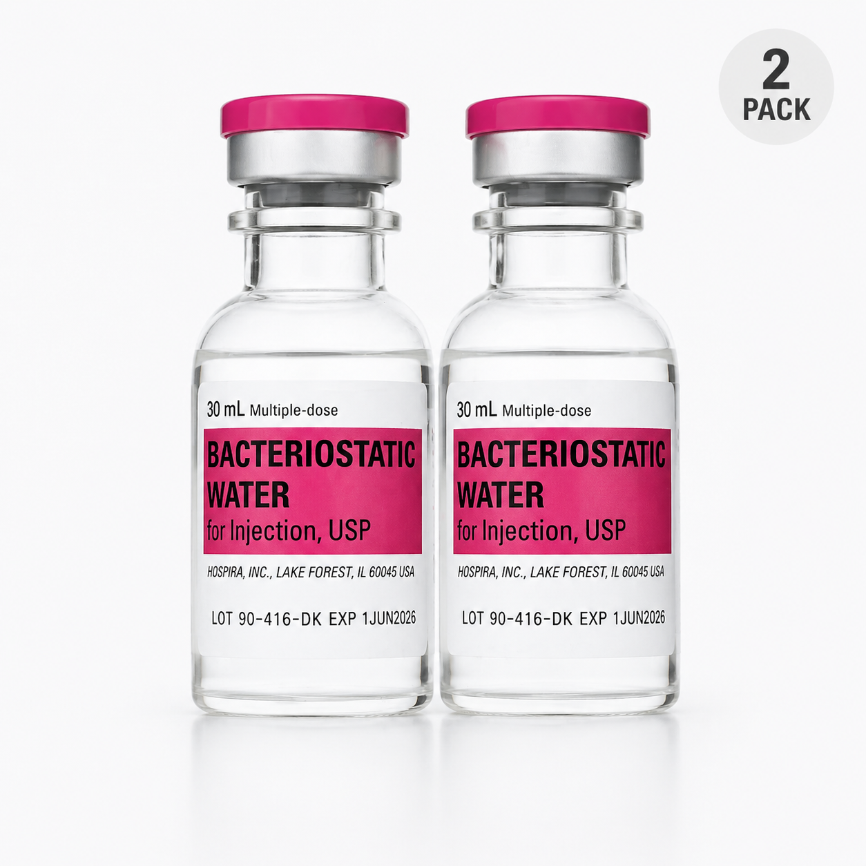 Pfizer Bacteriostatic Water for Injection — 30 mL (2-Pack)